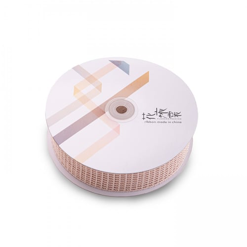 رول شرائط قماش لتغليف العلب الهدايا بيج - 16متر