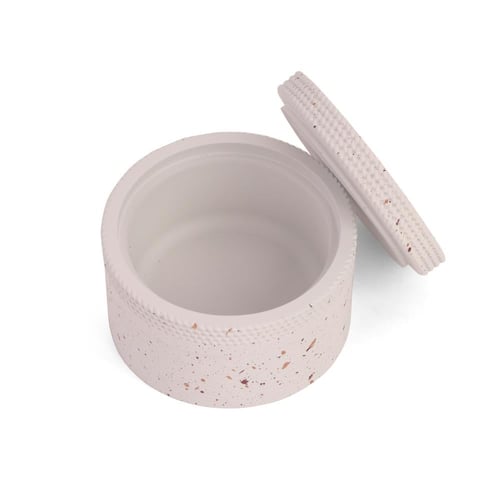 علبة سيراميك فاخرة لون أبيض - (3) حبة