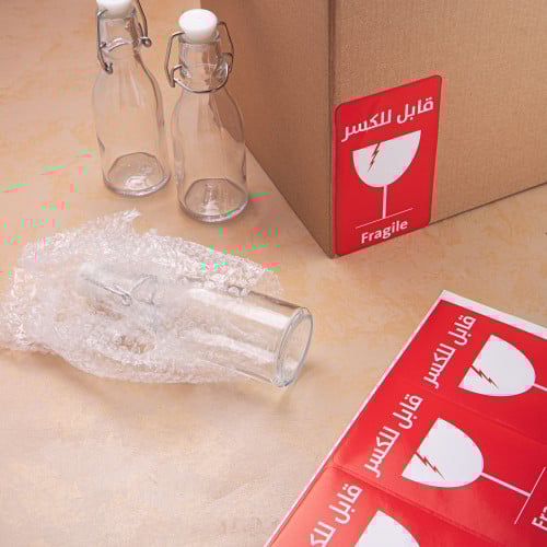 'مجموعة (72) استيكر لاصق بشكل مستطيل بعبارة ' قابل...