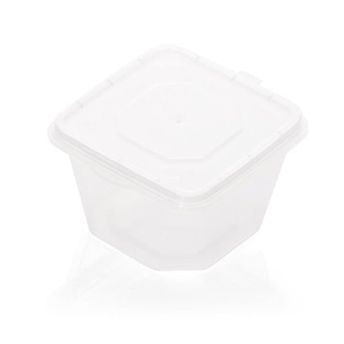 علب بلاستيك بغطاء متصل -(50) حبة