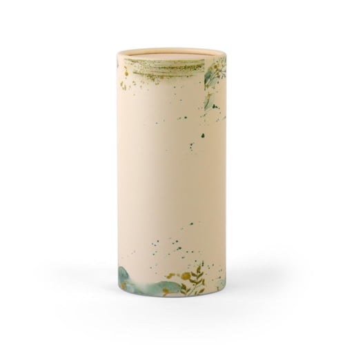 علب مناديل اسطوانية مشجرة لون بيج(3) حبات |6.8* 14...