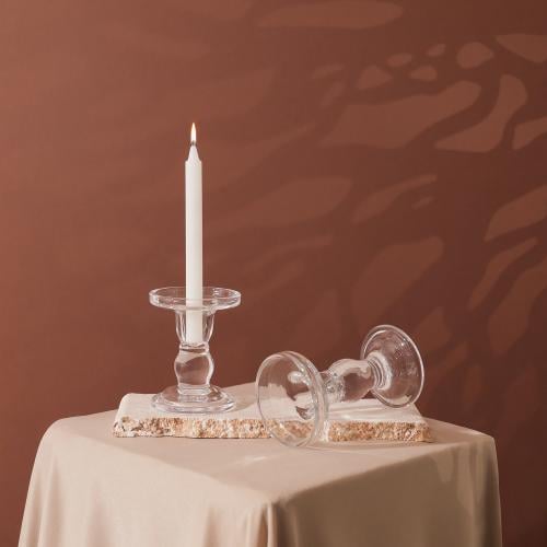 شمعدان/ حامل شموع زجاجي فاخر