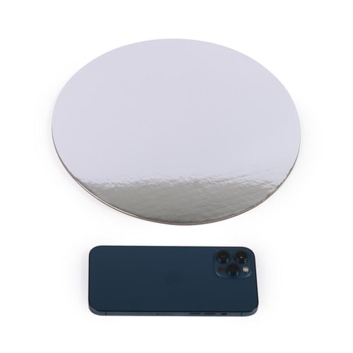 كرتون قواعد كيك دائرية بلون فضي فاخر- (80) حبة | 2...