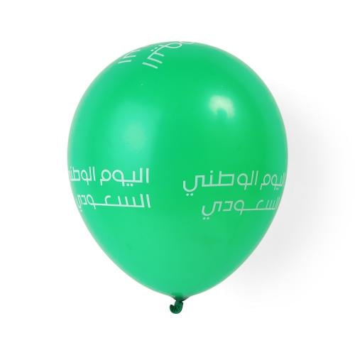 مجموعة (6) بالونات اليوم الوطني السعودي - أبيض و أ...