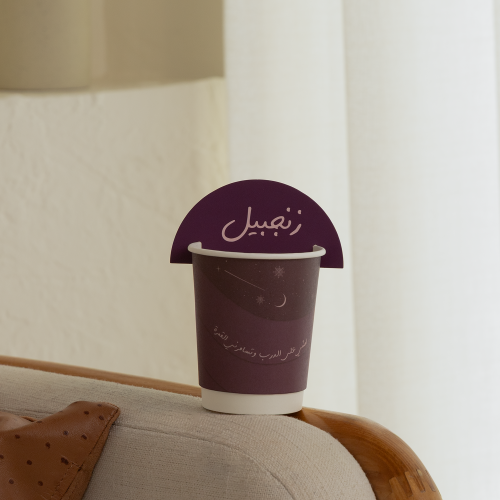 مجموعة (12) كرت للأكواب بثيم الشتاء "زنجبيل" - بال...