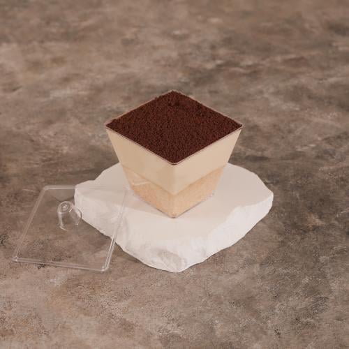 مجموعة (12) علبة بلاستيك هرمية شفافة بغطاء شفاف -...