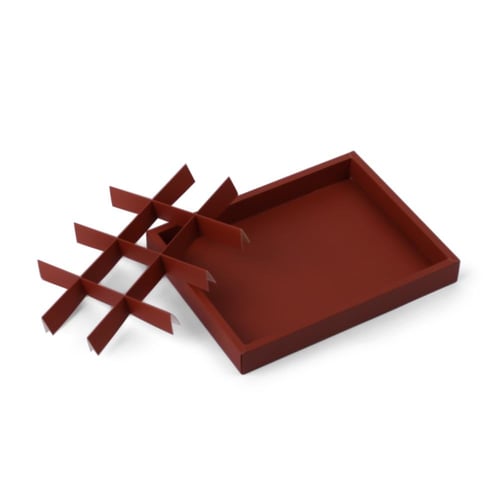 علبة فاخرة لتقديم الشوكولاته بنافذة شفافة بثيم أغص...