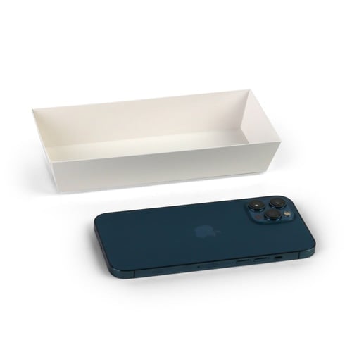 علب ورق أبيض مستطيلة بغطاء شفاف - (10) حبة