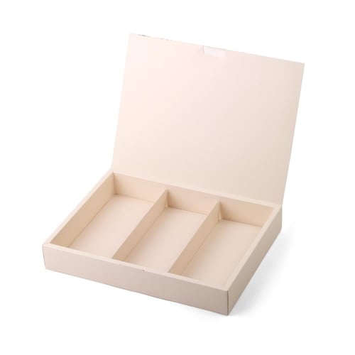 علب ورقية فاخرة مقسمة لون بيج -(6) حبة | 35.5*21.5...