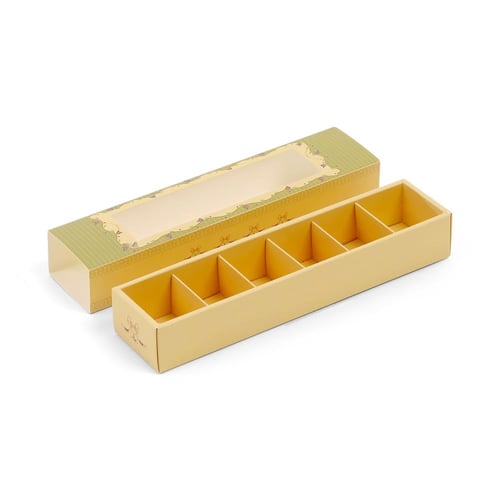 مجموعة (12) علبة ورقية فاخرة بزخارف- 6 أقسام- اللو...