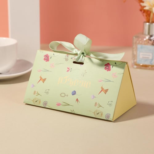 علبة توزيعات للعيد "عاد عيدكم" لون تفاحي -(12) حبة...