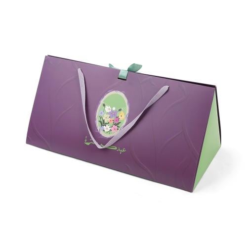 مجموعة (12) حقيبة توزيعات بمسكة "عيدكم مسرة" لون ب...