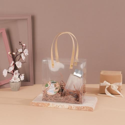 أكياس هدايا فاخرة وشفافة - (6) حبة |19*8*19 سم