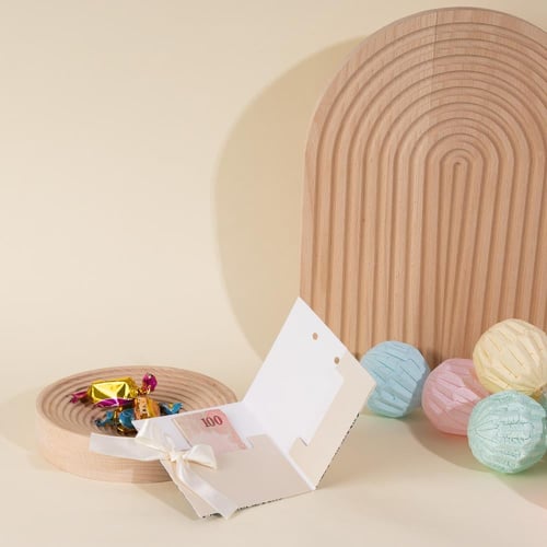 بوك للعيديات والشوكولاتة لون بيج بثيم "عيد سعيد" -...