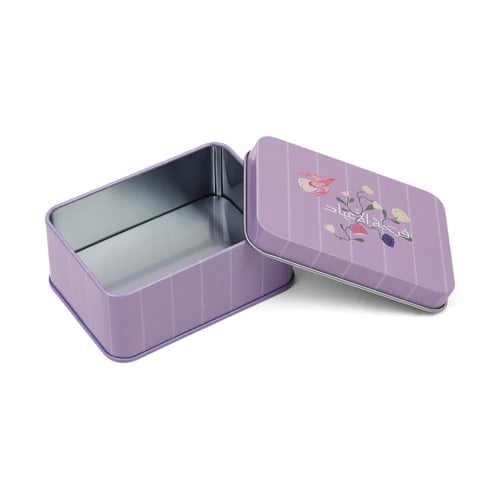 مجموعة(6)علب معدنية "فرحة الأعياد" لون بنفسجي فاتح