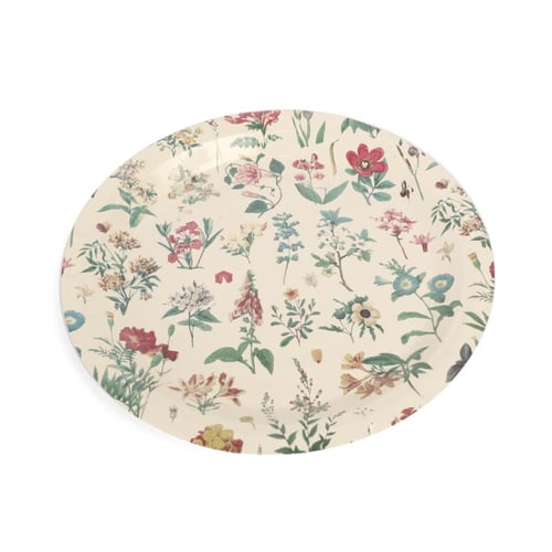 مجموعة (10) صحون ورقية بطباعة أزهار | 9 أنش