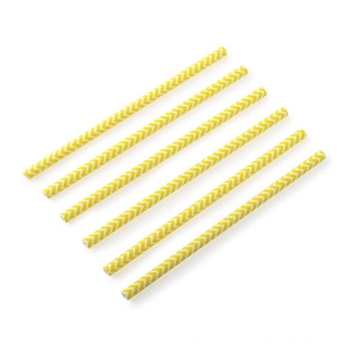 مصاص ورق أبيض بنمط متعرج (25) حبة