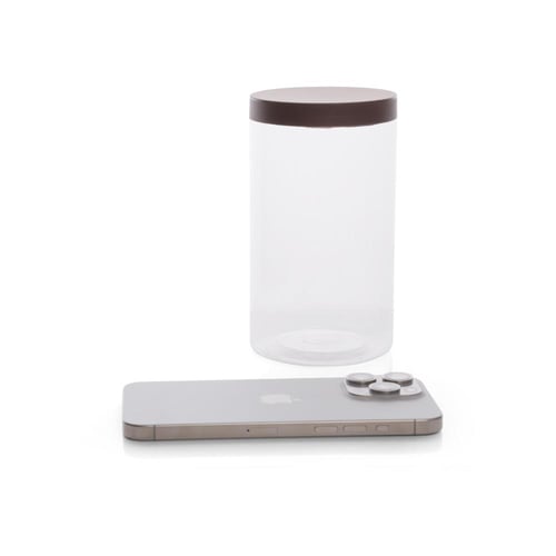 مجموعة (12) علبة بلاستيك بغطاء بني- 720 مل