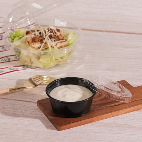 مجموعة (100) علب صوص بلاستيك بلون أسود مع غطاء |3...