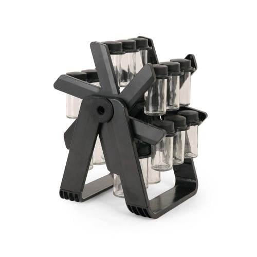 منظم ذكي دوار 360 درجة يحتوي على 18 علبة توابل فار...