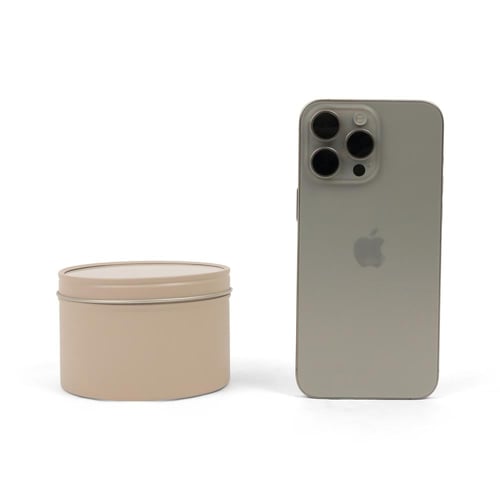 مجموعة(3) علب معدنية دائرية فاخرة بنافذة شفافة بال...