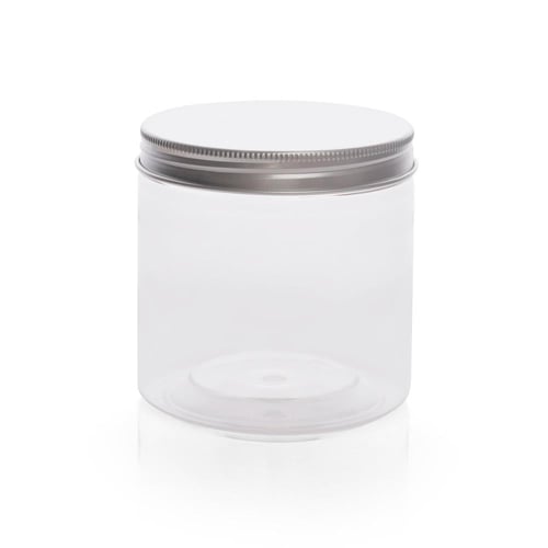 مجموعة (12) علبة بلاستيك بغطاء فضي | 350مل