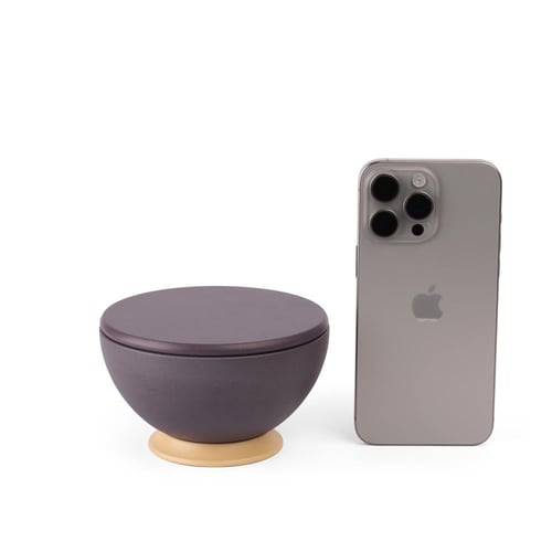 زبدية معدنية فاخرة بغطاء محكم لون كحلي - (6)حبات