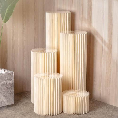 ستاند استقبال ورقي قابل للطي - لون بيج | 100*30 سم