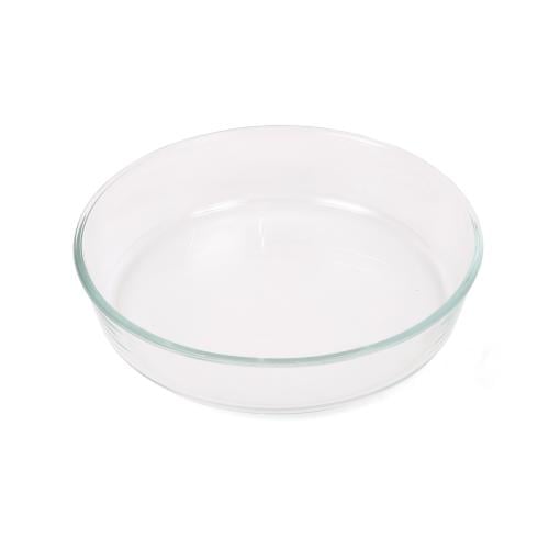 صينية زجاجية شفافة للحلويات والمعجنات | 26 سم