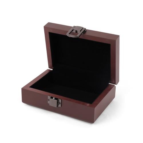 علبة بخور خشبية فاخرة بقفل معدني