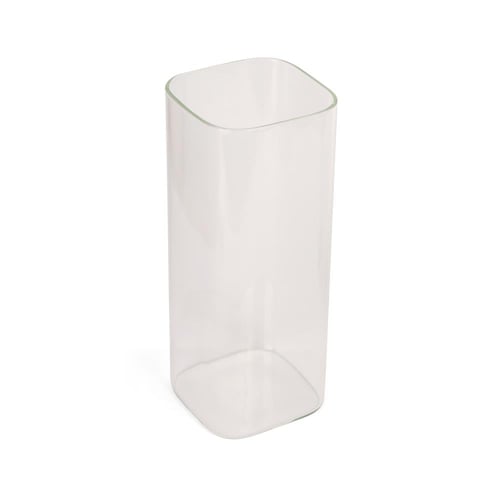 فازة ورد فاخرة زجاجية شفافة