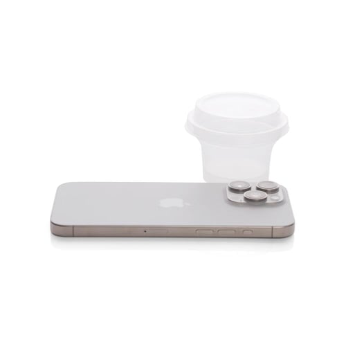 مجموعة (25) علبة بلاستيك شفاف بغطاء | 80 مل