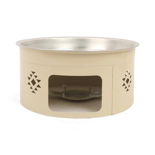 سخان مع علبة ورقية فاخرة بثيم شتوي باللون البيج ال...