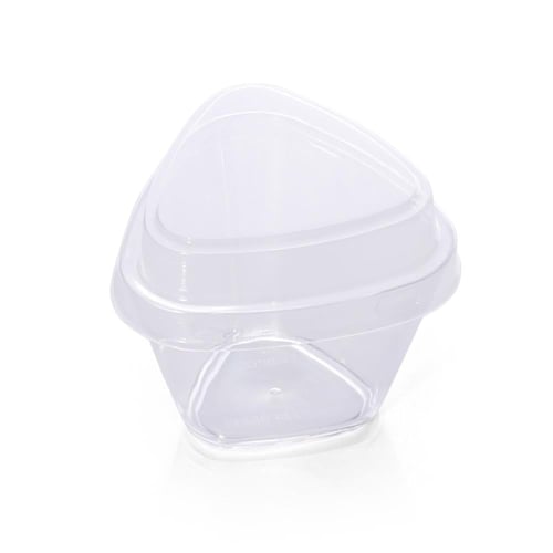 كاسات حلى بلاستيك شفافة بغطاء فاخرة -(50) حبة | 65...