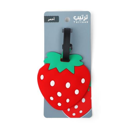 (تاق) بطاقة معلومات لشنط السفر على شكل فراولة بالل...