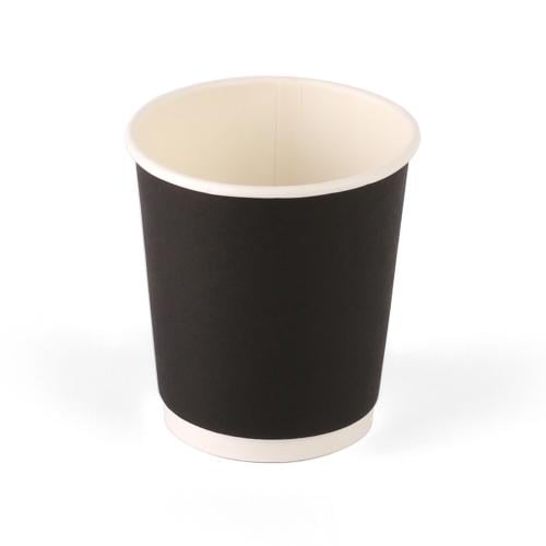 أكواب ورق سوداء بطبقتين - (25) حبة | 7 انز