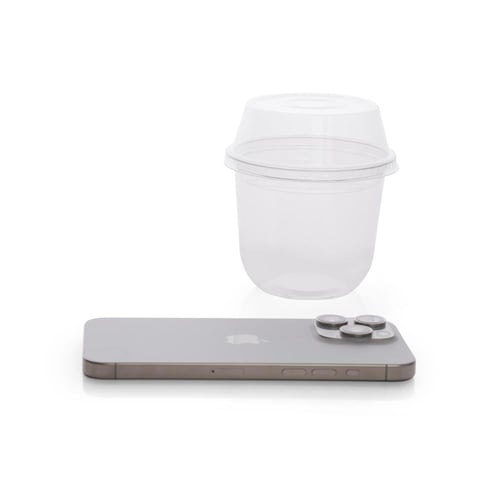 مجموعة (25) كوب بلاستيك شفاف مع حامل للمكسرات والا...