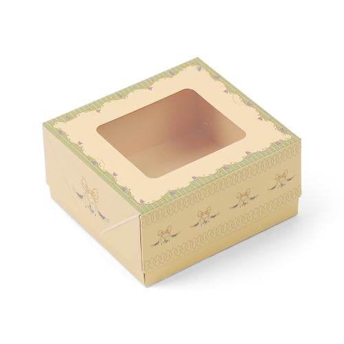 مجموعة (12) علبة ورقية فاخرة بزخارف - لون بيج | 12...