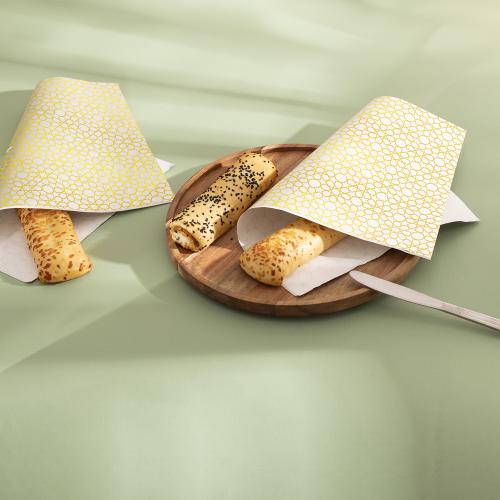 'مجموعة ( 500 ) ورق المنيوم للبرغر ' اصفر