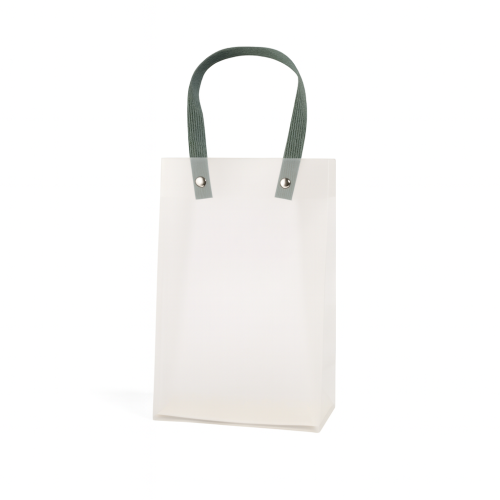 مجموعة(6) أكياس هدايا بلاستيك شفافة بمسكة يد أخضر