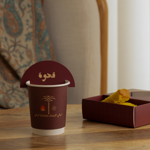 مجموعة (12) كرت للأكواب بثيم الشتاء "قهوة" - باللو...