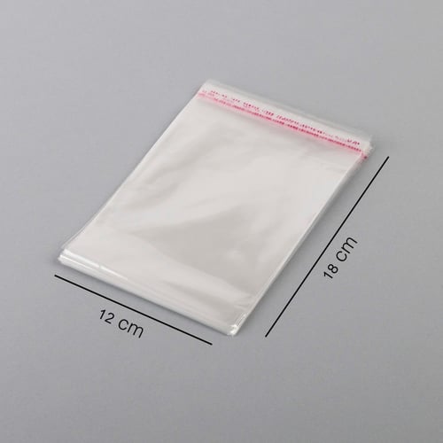 كيس بلاستيك شفاف قابل للإغلاق - (100) حبة