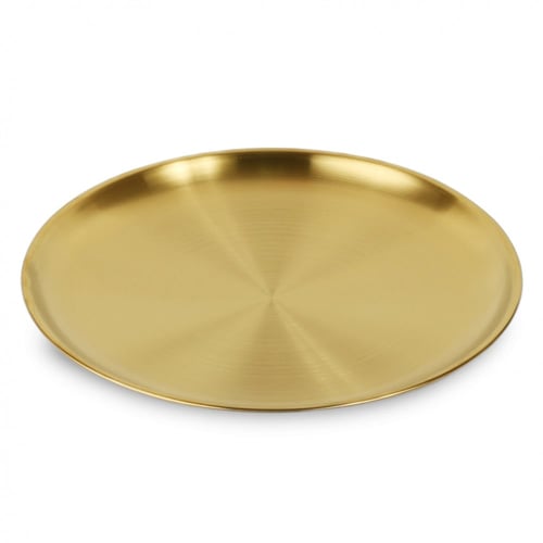 صحن تقديم ستانليس ستيل ذهبي |30 سم