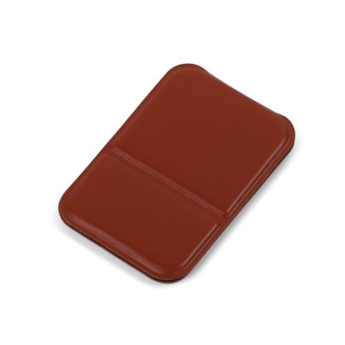 مرآة جلد فاخرة مستطيلة لون بني-(6)| 7*10سم