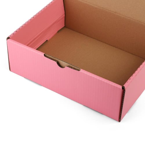 كرتون شحن بـ3 طبقات حماية لون وردي|30*22.5*10 سم