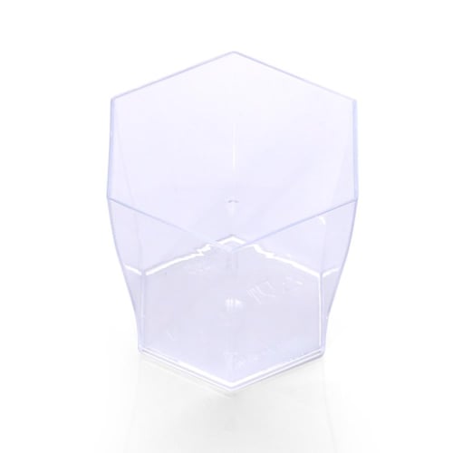 كاسات حلى بلاستيك شفافة سداسية فاخرة - (24) حبة| 6...