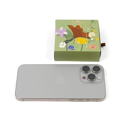 مجموعة(12)علب توزيعات سحب بطباعة ورود لون الأخضر