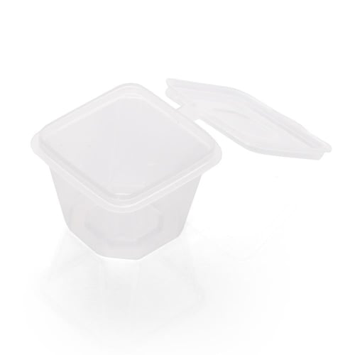 علب بلاستيك بغطاء متصل -(50) حبة