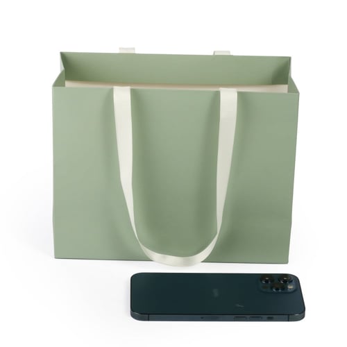 مجموعة (12) كيس هدايا فاخرأخضر فاتح |23*10.1*17.9...