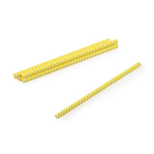 مصاص ورق أبيض بنمط متعرج (25) حبة